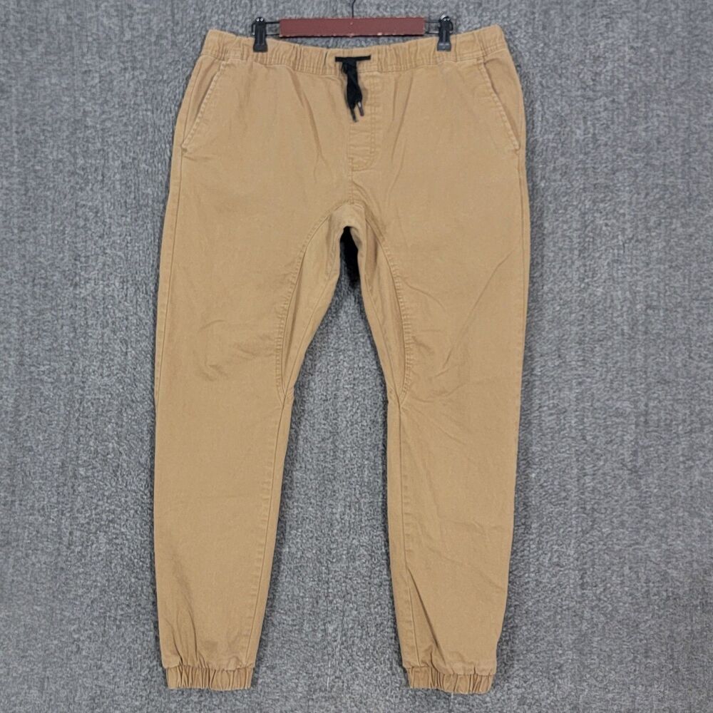 SouthPole Jogger Pants Mens XXL Brown Y2K Streetwear Drawstring Elastic Waist